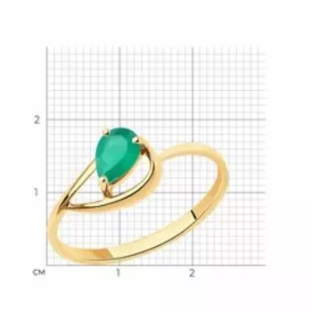 Золотое кольцо с агатом