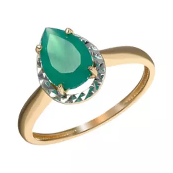 Золотое кольцо с агатом