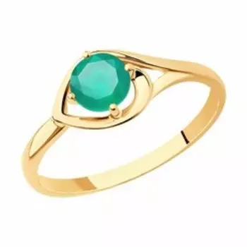 Золотое кольцо с агатом