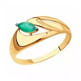 Золотое кольцо с агатом