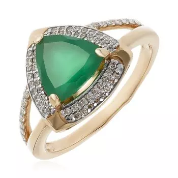 Золотое кольцо с агатом