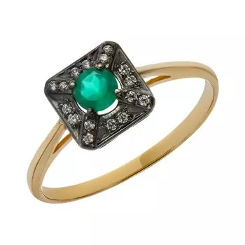 Золотое кольцо с агатом