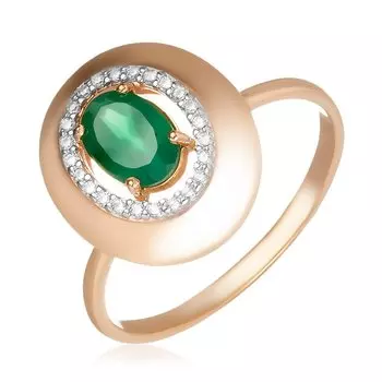 Золотое кольцо с агатом