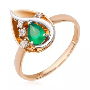 Золотое кольцо с агатом