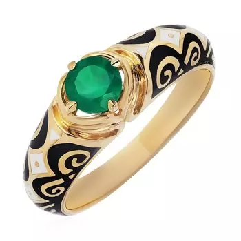 Золотое кольцо с агатом