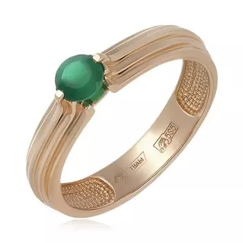 Золотое кольцо с агатом