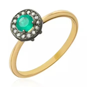 Золотое кольцо с агатом