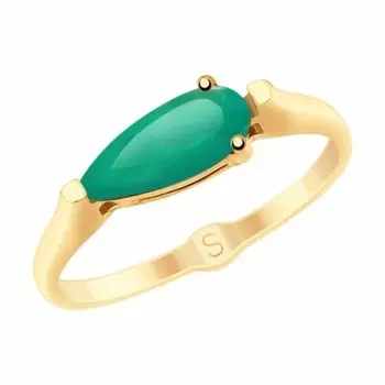 Золотое кольцо с агатом