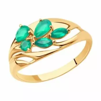 Золотое кольцо с агатом