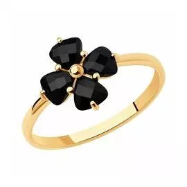 Золотое кольцо с агатом