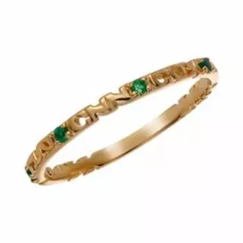 Золотое кольцо с агатом "Спаси и Сохрани"