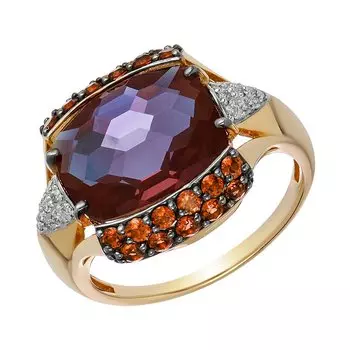 Золотое кольцо с александритом и бриллиантами