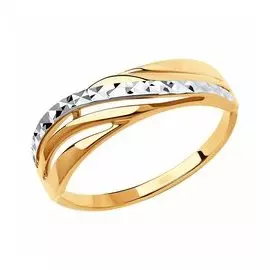 Золотое кольцо с алмазной гранью