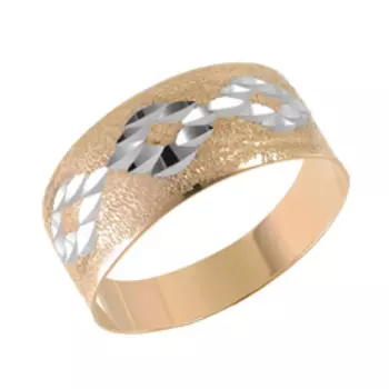 Золотое кольцо с алмазной обработкой