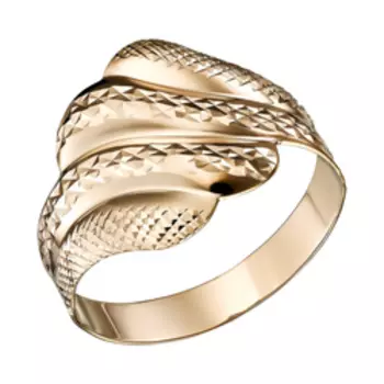 Золотое кольцо с алмазной обработкой