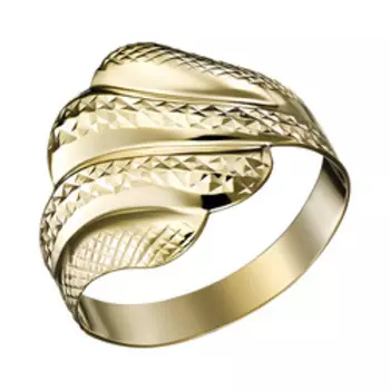 Золотое кольцо с алмазной обработкой