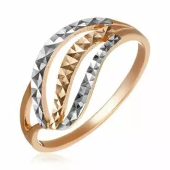 Золотое кольцо с алмазной обработкой