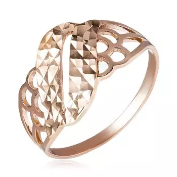 Золотое кольцо с алмазной обработкой