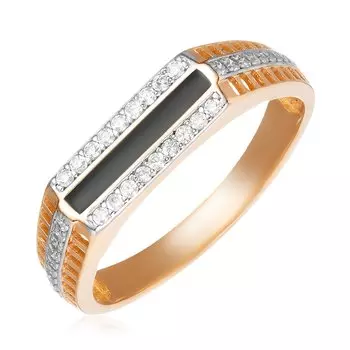 Золотое кольцо с эмалью