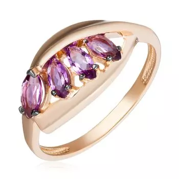 Золотое кольцо с аметистами