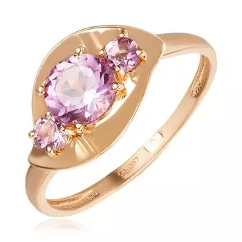 Золотое кольцо с аметистами