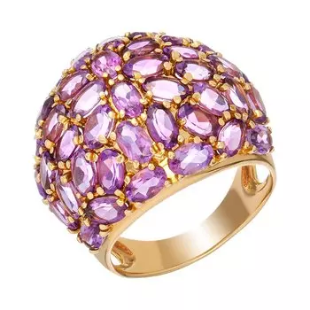 Золотое кольцо с аметистами