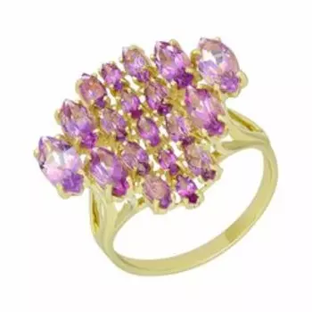 Золотое кольцо с аметистами