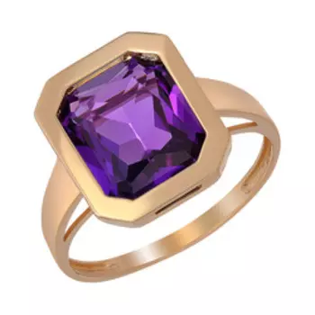Золотое кольцо с аметистом