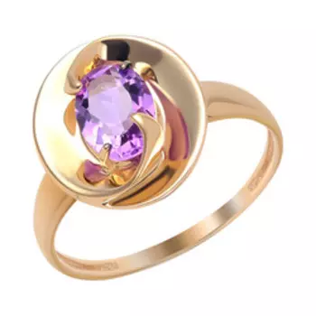 Золотое кольцо с аметистом