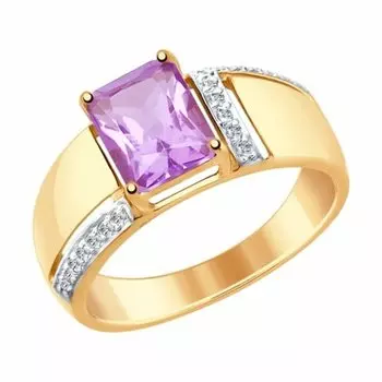 Золотое кольцо с аметистом