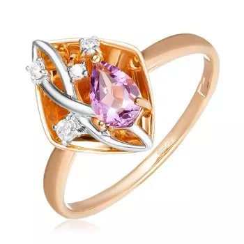 Золотое кольцо с аметистом