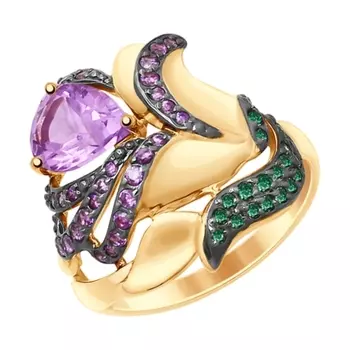 Золотое кольцо с аметистом