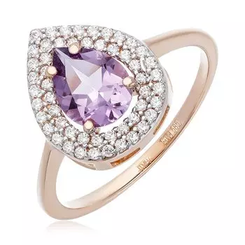 Золотое кольцо с аметистом