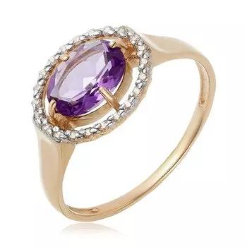 Золотое кольцо с аметистом
