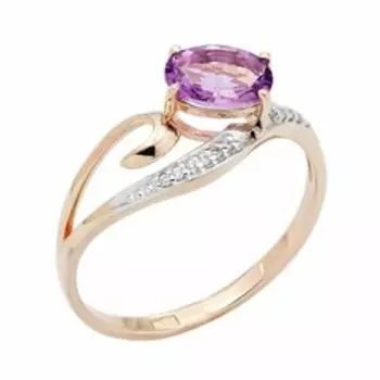 Золотое кольцо с аметистом