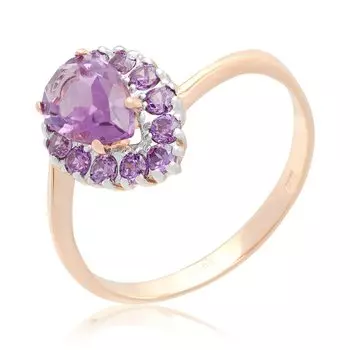 Золотое кольцо с аметистом