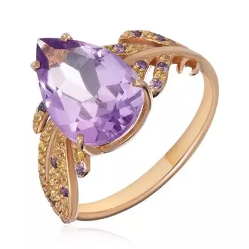 Золотое кольцо с аметистом