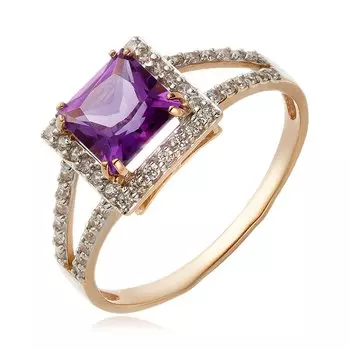 Золотое кольцо с аметистом