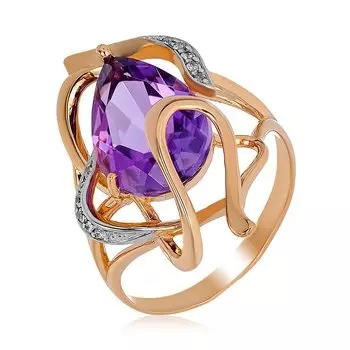Золотое кольцо с аметистом