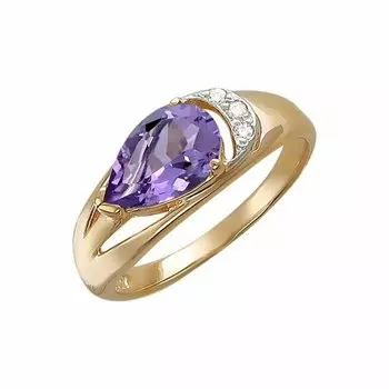 Золотое кольцо с аметистом