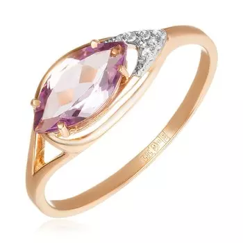 Золотое кольцо с аметистом