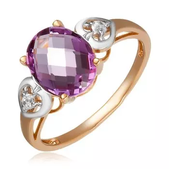 Золотое кольцо с аметистом