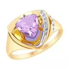 Золотое кольцо с аметистом