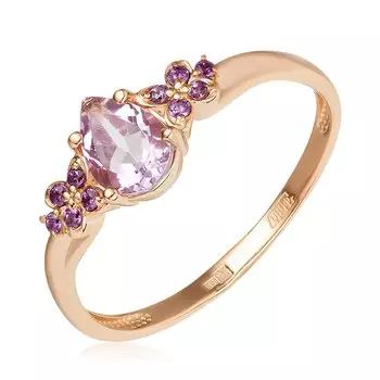 Золотое кольцо с аметистом
