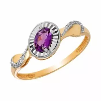 Золотое кольцо с аметистом