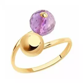 Золотое кольцо с аметистом