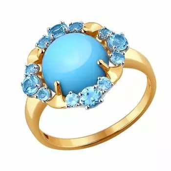 Золотое кольцо с бирюзой