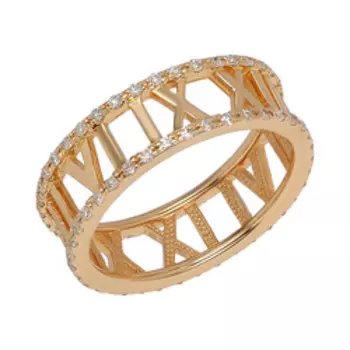 Золотое кольцо с бриллиантами