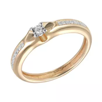 Золотое кольцо с бриллиантами