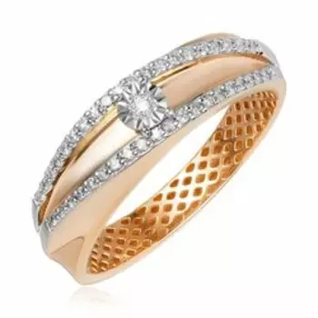 Золотое кольцо с бриллиантами